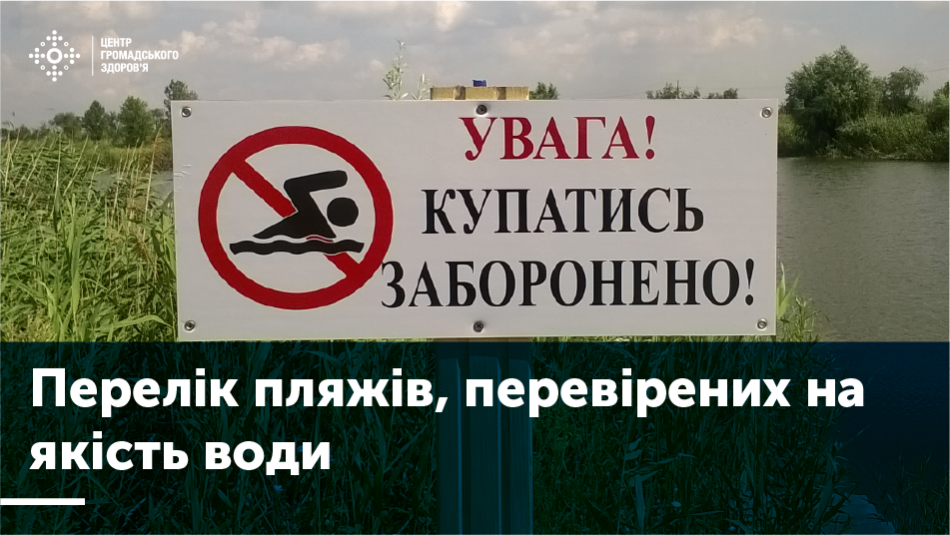 Інформація про якість води водоймищ та річок у місцях масового відпочинку станом на 31.05.2019 року