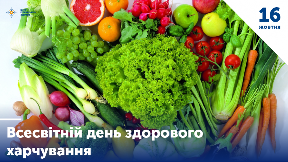 16 жовтня— Всесвітній день здорового харчування