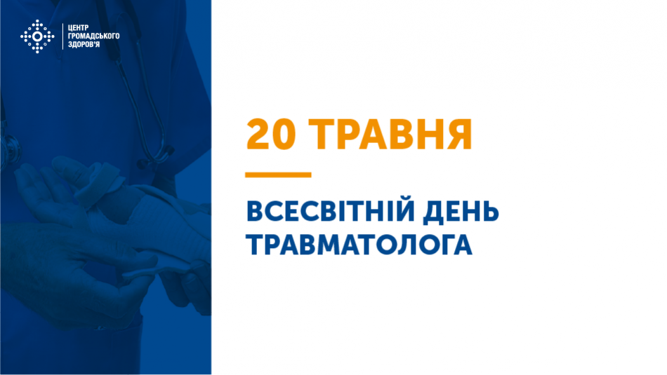 20 травня — Всесвітній день травматолога. Завершення весни та літню пору травматологи часто називають сезоном травм. 