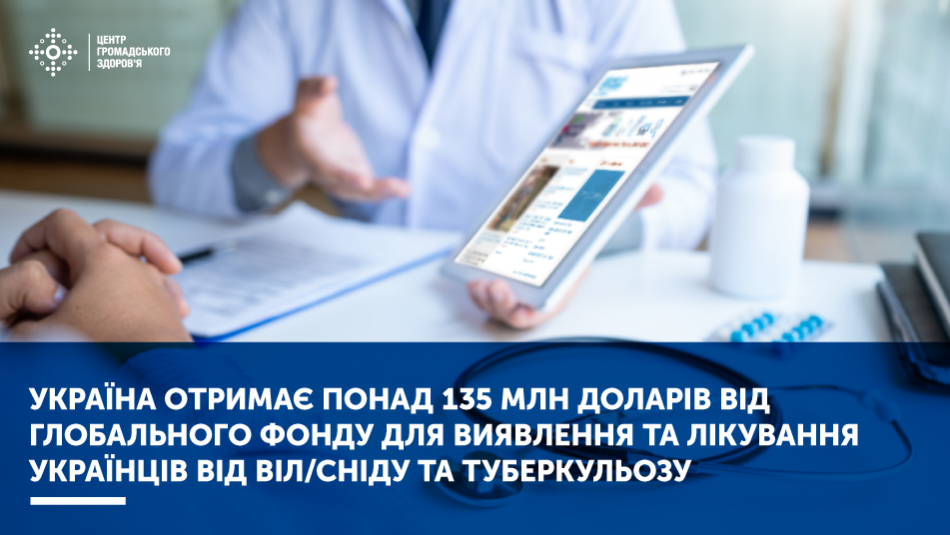 Україна отримає понад 135 млн доларів від Глобального фонду для виявлення та лікування українців від ВІЛ/СНІДу і туберкульозу