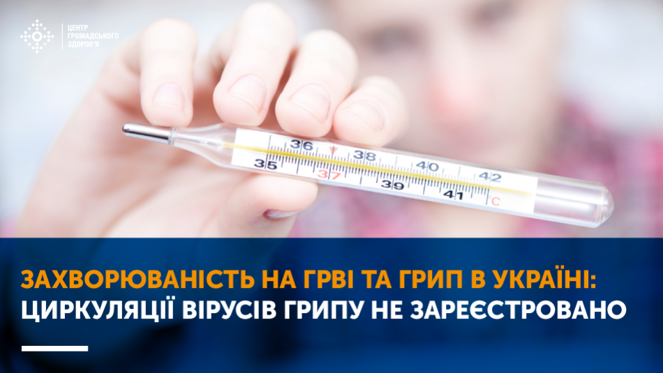 Захворюваність на грип та ГРВІ: циркуляції вірусів грипу не зареєстровано