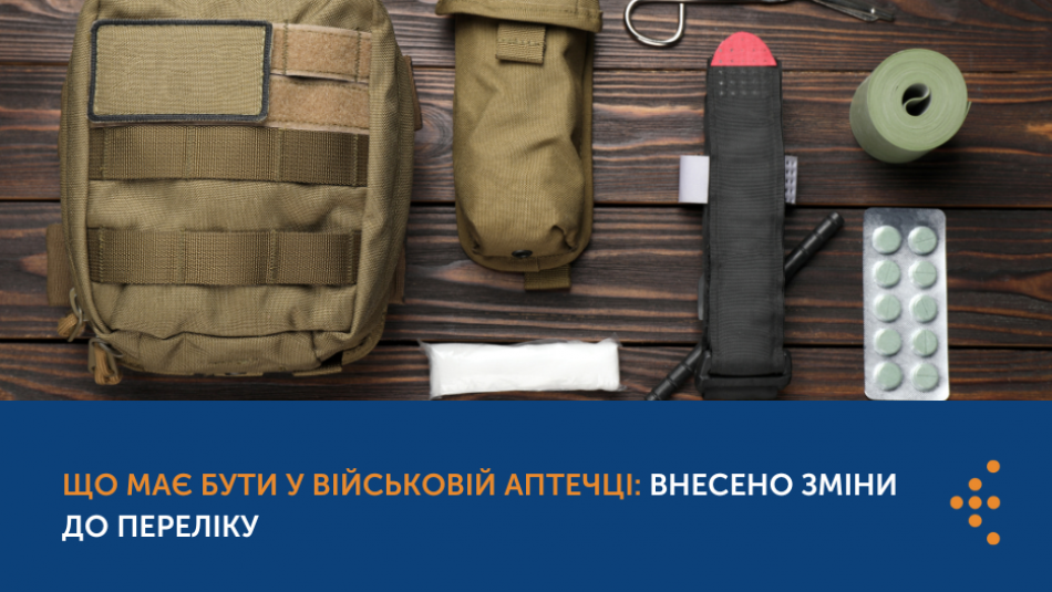Що має бути у військовій аптечці: внесено зміни до переліку