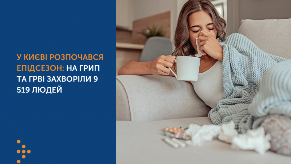 У Києві розпочався епідсезон: на грип та ГРВІ захворіли 9 519 людей