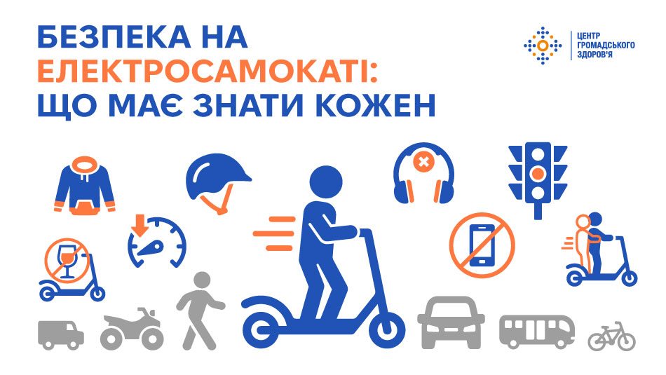 Користуйся електросамокатом безпечно для себе та інших