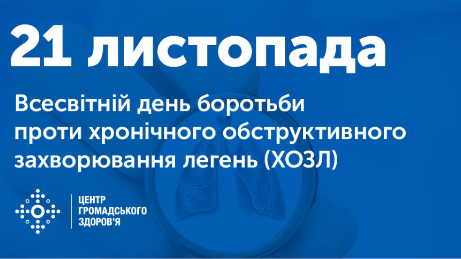 21 листопада — Всесвітній день боротьби проти хронічного обструктивного захворювання легень